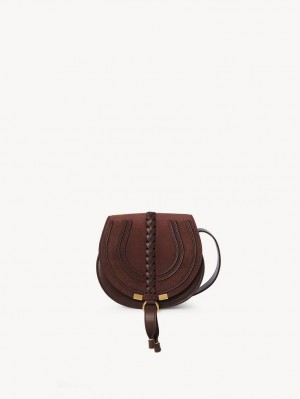 Sacs À Bandoulière Chloe Marcie Small Saddle Rouge | CHE-SR13415