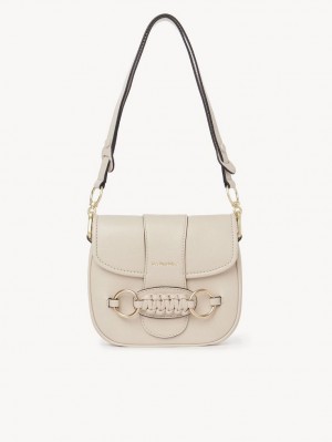 Sacs À Bandoulière Chloe Saddie Satchel Beige | CHE-SR14668