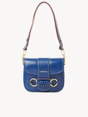 Sacs À Bandoulière Chloe Saddie Satchel Bleu | CHE-SR14587