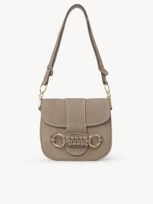 Sacs À Bandoulière Chloe Saddie Satchel Grise | CHE-SR14666