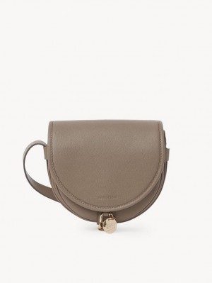 Sacs À Bandoulière Chloe Small Mara Saddle Grise | CHE-SR14627