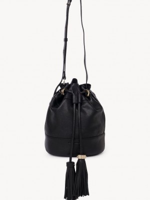 Sacs À Bandoulière Chloe Vicki Bucket Noir | CHE-SR14637