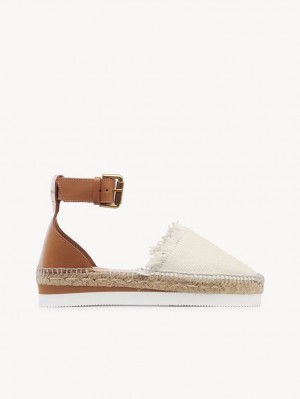 Sandale Chloe Glyn Espadrillas Blanche | CHE-SR14820