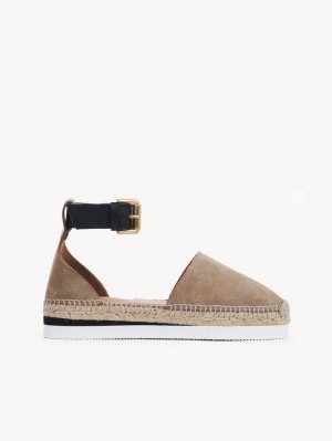 Sandale Chloe Glyn Espadrillas Kaki | CHE-SR14803