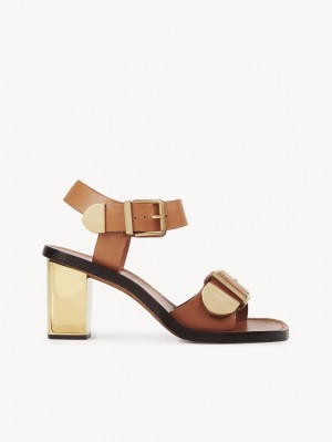 Sandale Chloe Rebecca High-heel Marron | CHE-SR14140