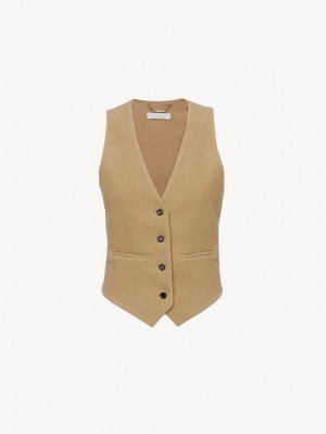 Vestes Chloe Classiche Vest Beige | CHE-SR13806