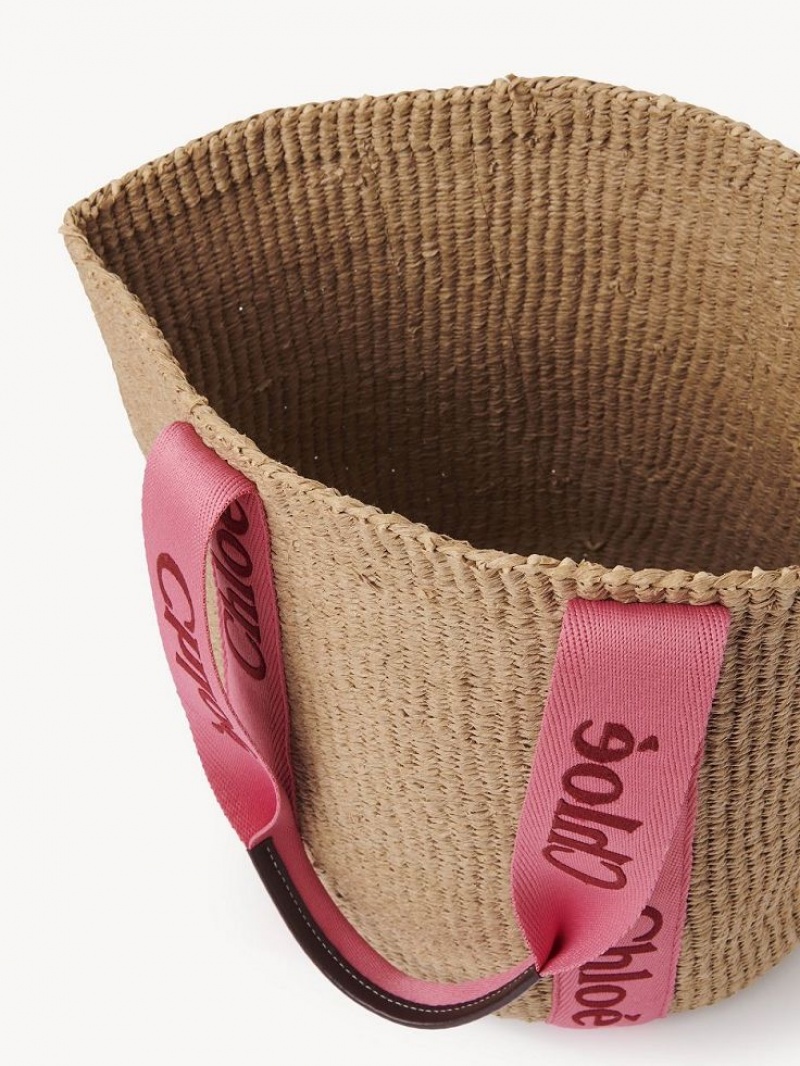 Baskets Chloe Large Woody Rose Rouge | CHE-SR13653