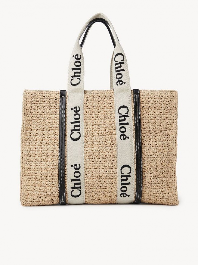 Baskets Chloe Large Woody Tote Marron | CHE-SR13649