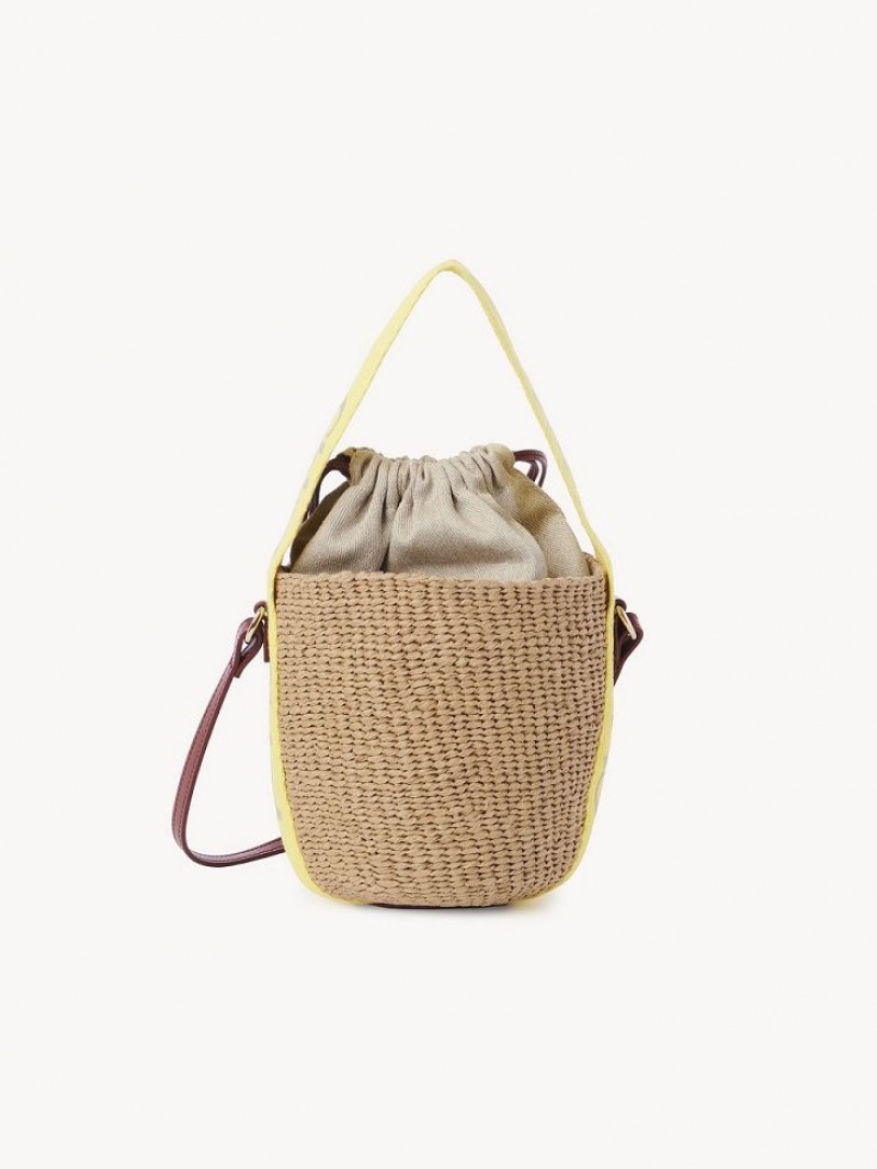 Baskets Chloe Small Woody Jaune Beige | CHE-SR13644