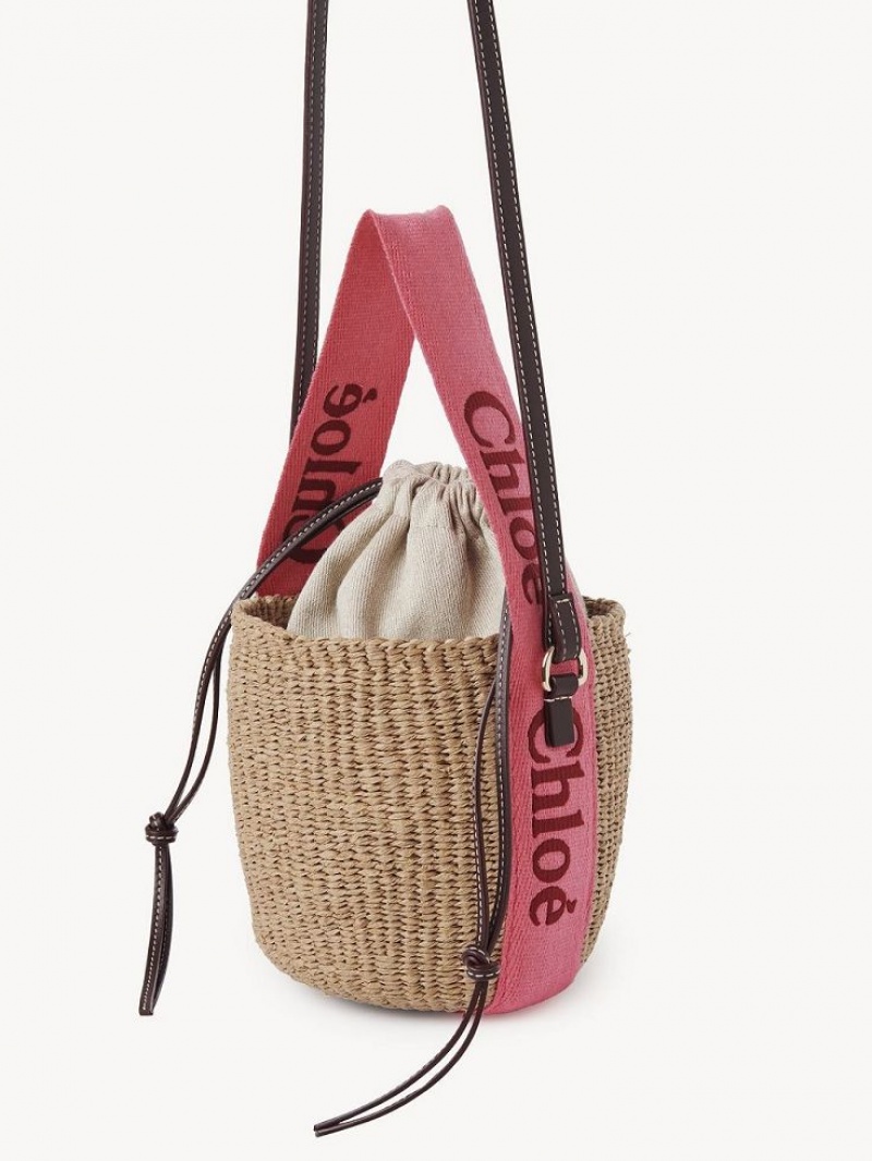 Baskets Chloe Small Woody Rose Rouge | CHE-SR13652