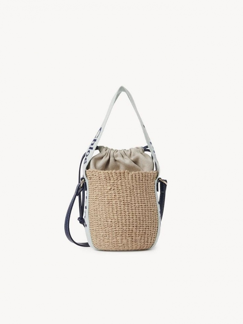 Baskets Chloe Small Woody Vert Bleu | CHE-SR13643