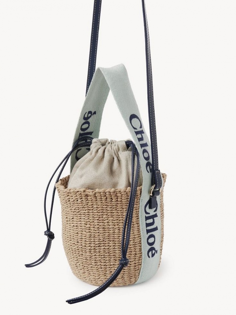 Baskets Chloe Small Woody Vert Bleu | CHE-SR13643