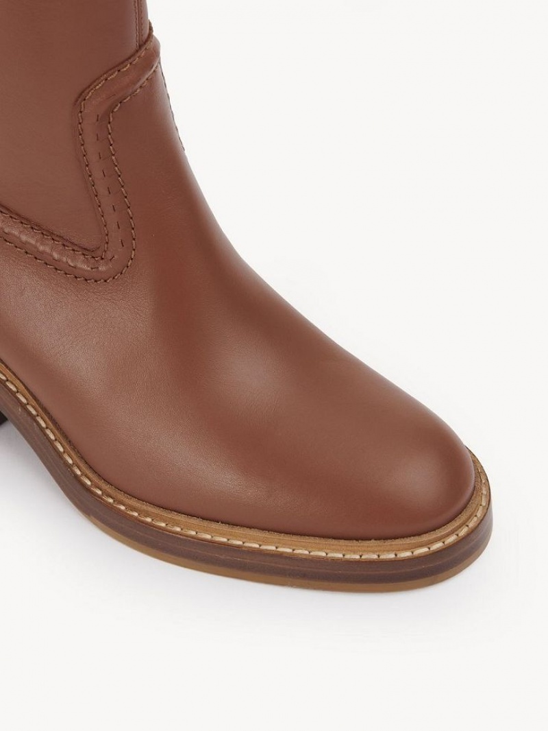 Botte Chloe Mallo High Marron | CHE-SR14197