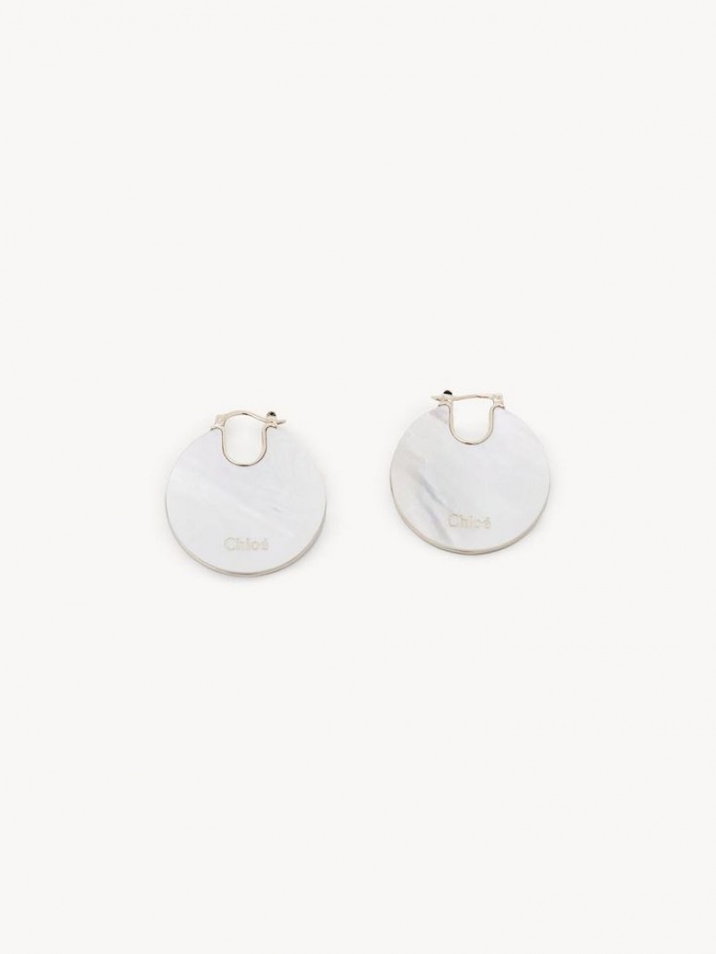 Boucles d\'Oreilles Chloe Jemma Doré Blanche | CHE-SR14419