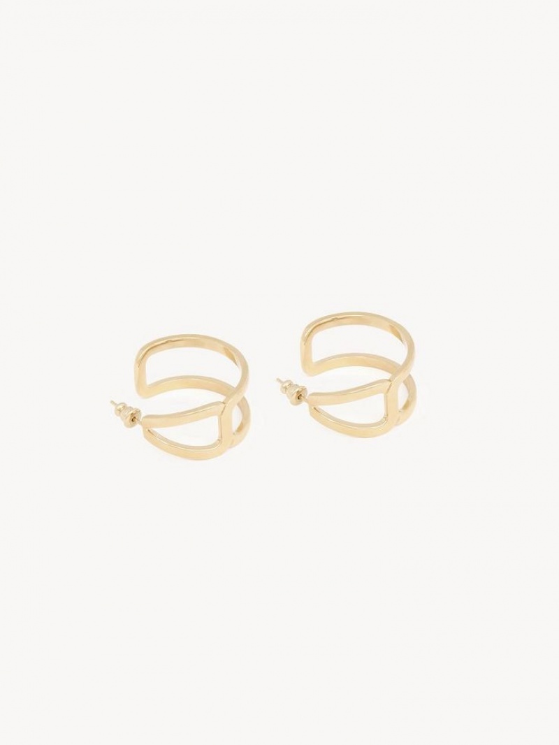 Boucles d\'Oreilles Chloe Marcie Hoop Doré Clair | CHE-SR14461