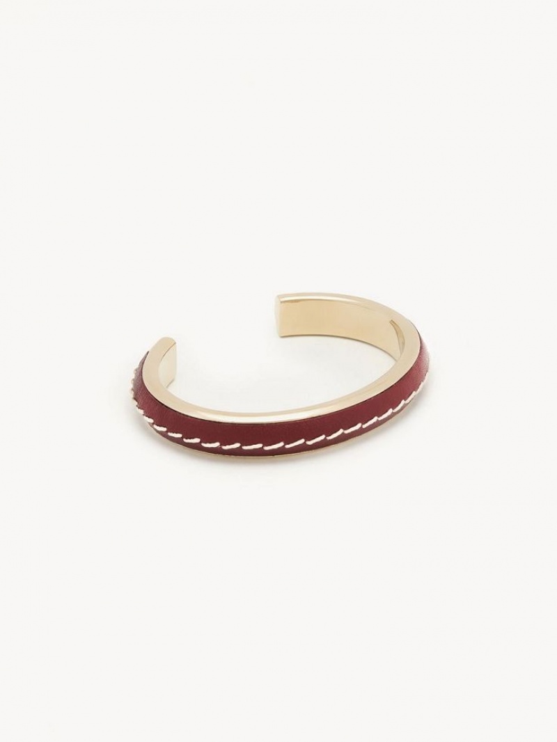 Bracelets Chloe Edith Cuff Bordeaux | CHE-SR14397