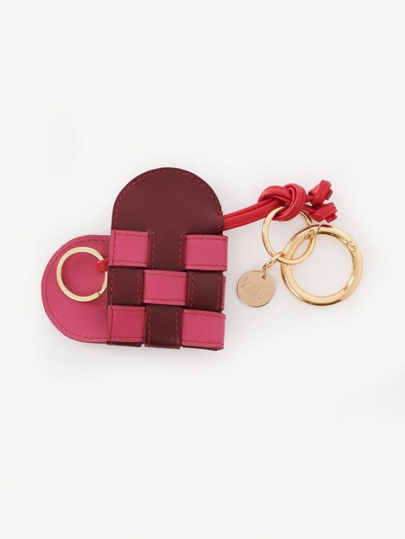 Chaîne Chloe My Sbc Woven Heart Rouge | CHE-SR14942