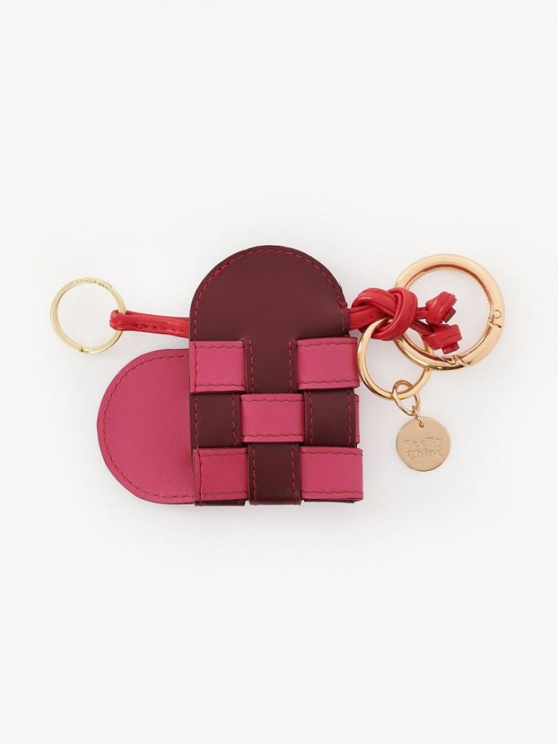 Chaîne Chloe My Sbc Woven Heart Rouge | CHE-SR14942