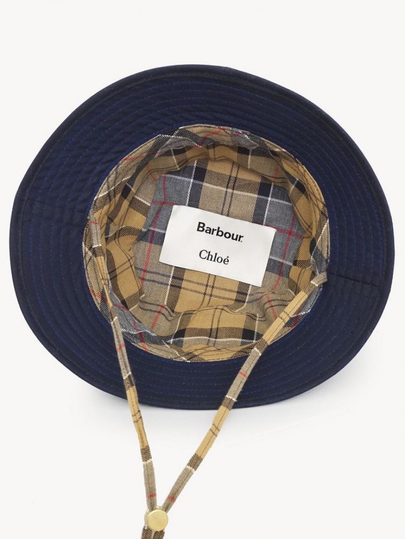 Chapeaux Chloe Barbour For Bucket Bleu Marine | CHE-SR14479