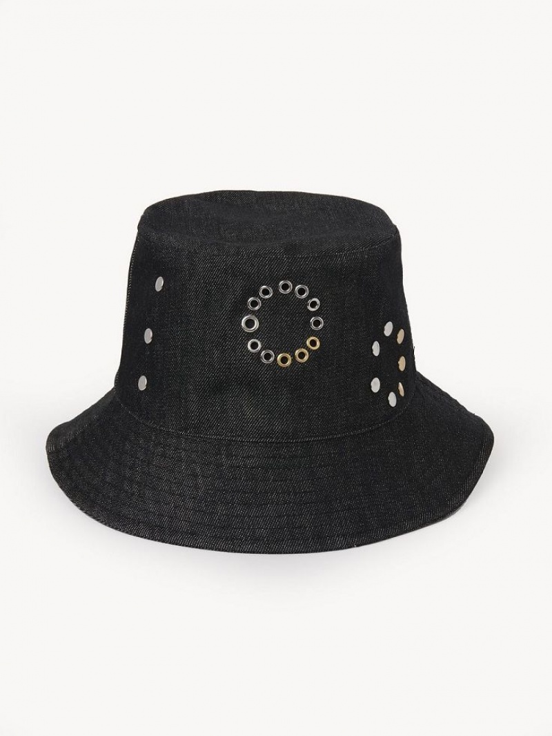 Chapeaux Chloe Eyelet Noir | CHE-SR14499