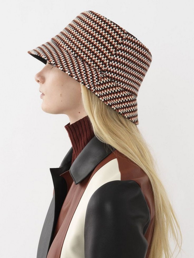 Chapeaux Chloe Meril Bob Rouge Marron | CHE-SR14495