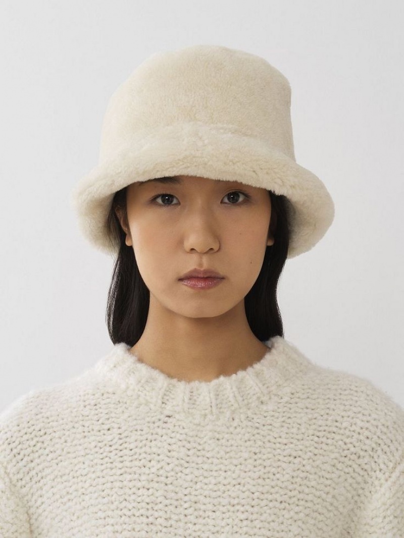 Chapeaux Chloe Shearling Beige | CHE-SR14481