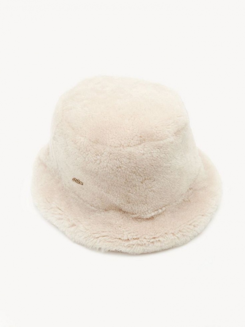 Chapeaux Chloe Shearling Beige | CHE-SR14481