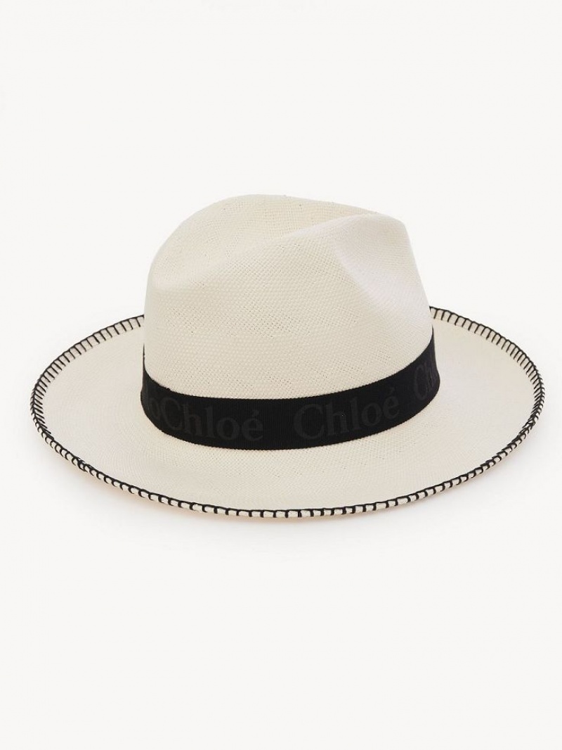 Chapeaux Chloe Woody Panama Blanche | CHE-SR14498