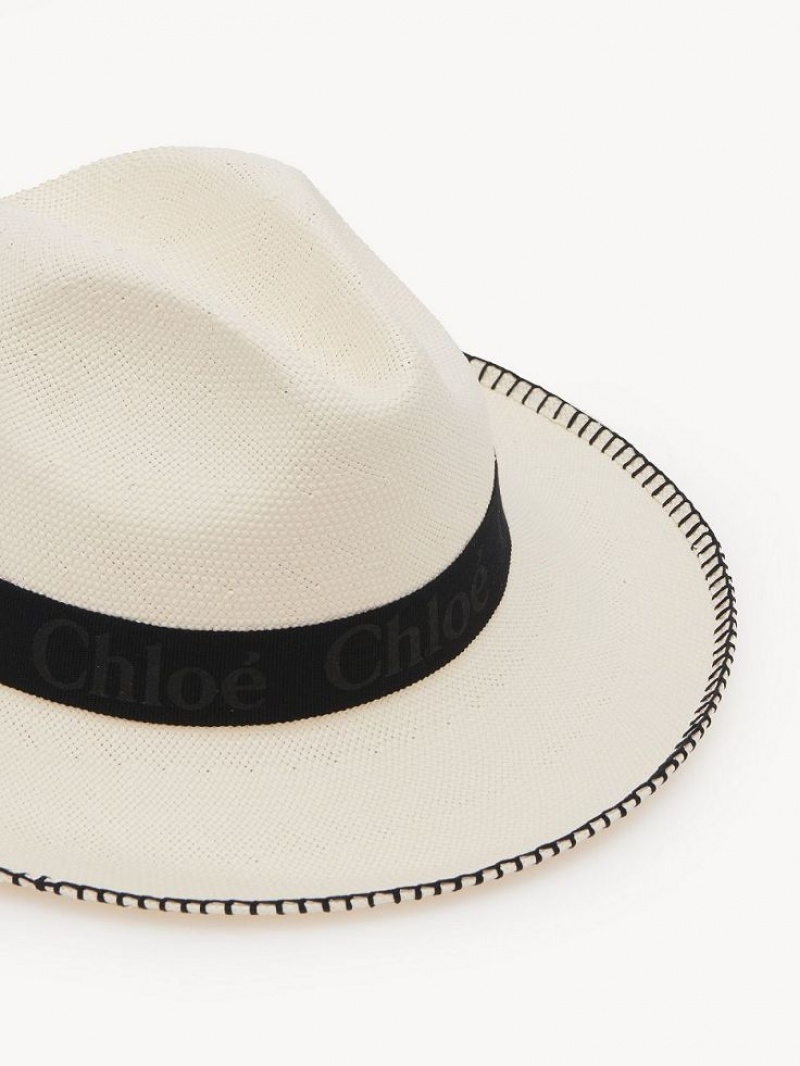 Chapeaux Chloe Woody Panama Blanche | CHE-SR14498