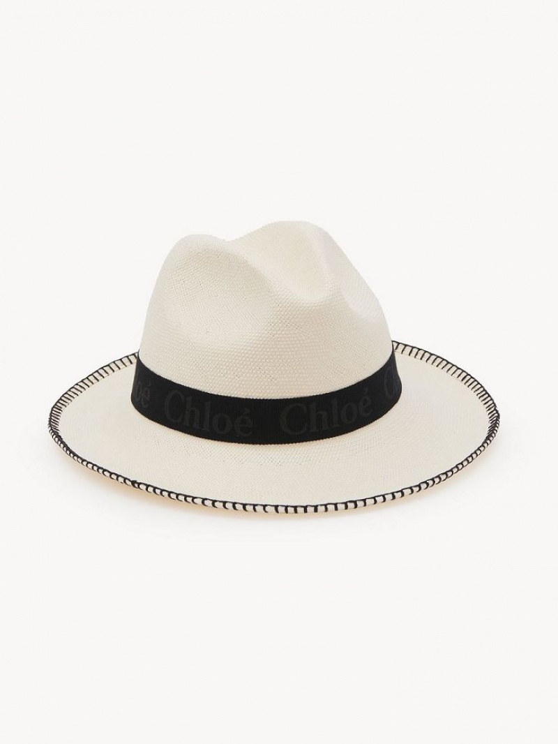 Chapeaux Chloe Woody Panama Blanche | CHE-SR14498