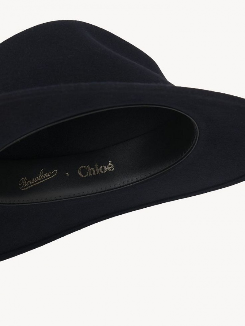 Chapeaux Chloe X Borsalino Steph Bleu Marine | CHE-SR14471