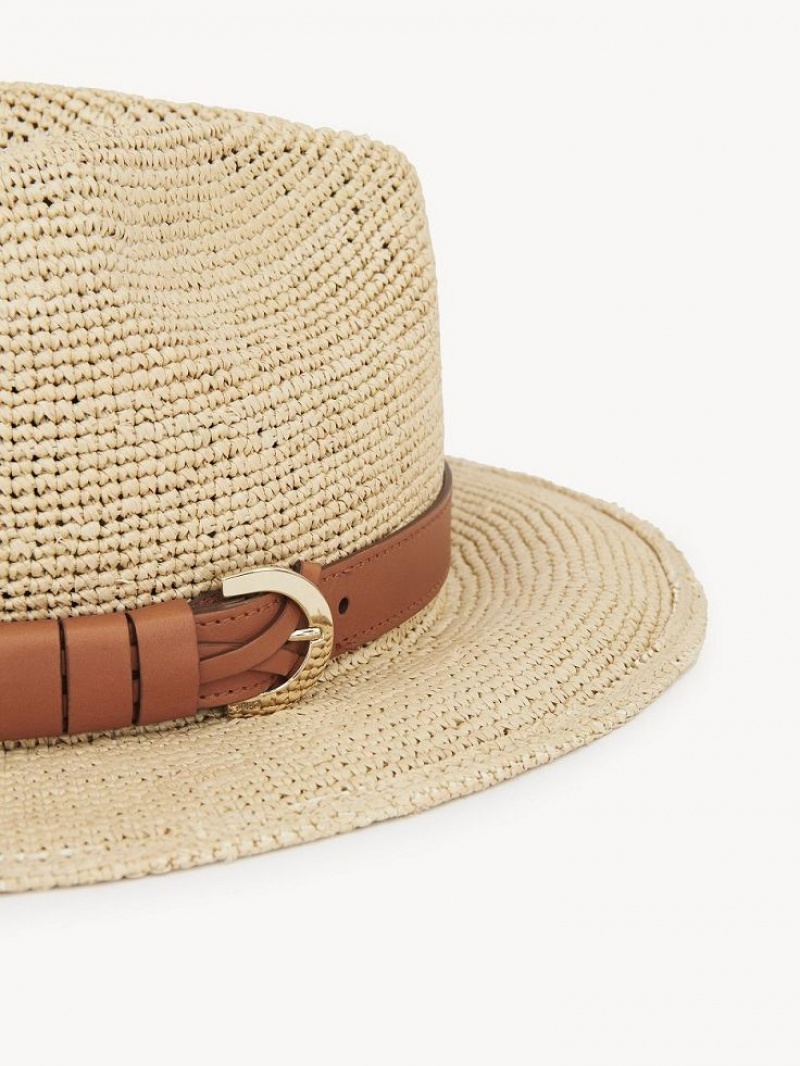 Chapeaux Chloe X Borsalino Straw Beige | CHE-SR14491