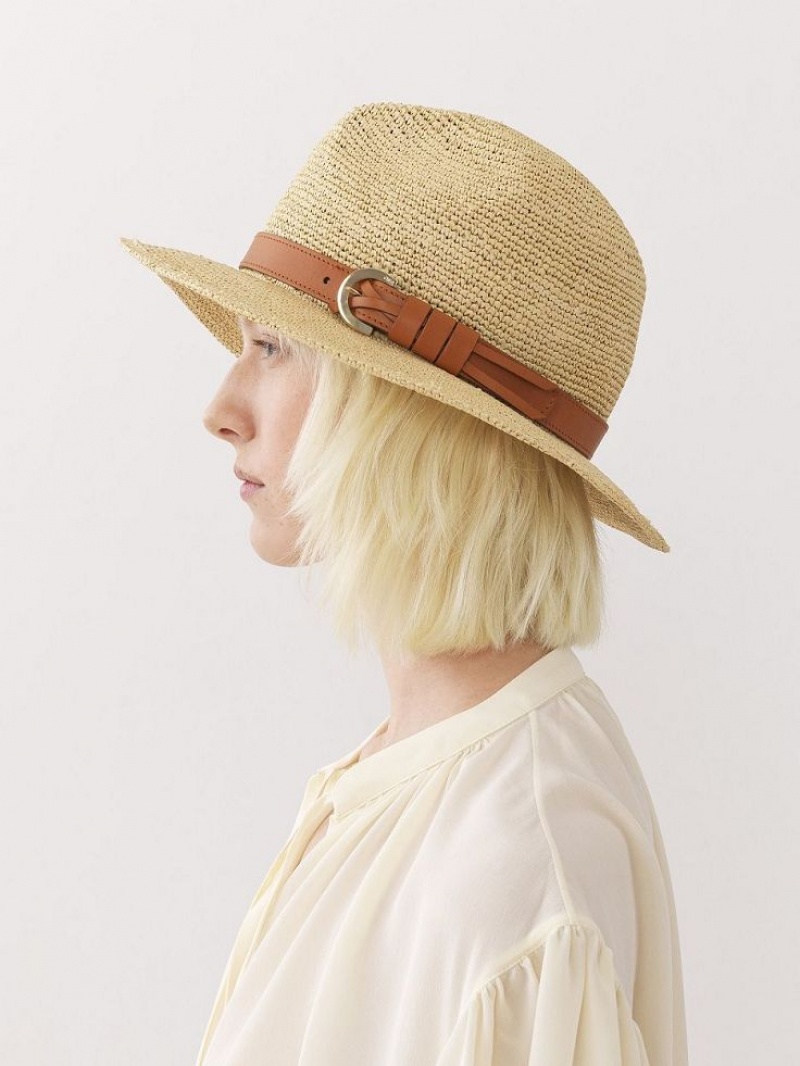 Chapeaux Chloe X Borsalino Straw Beige | CHE-SR14491