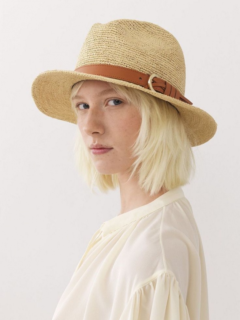 Chapeaux Chloe X Borsalino Straw Beige | CHE-SR14491