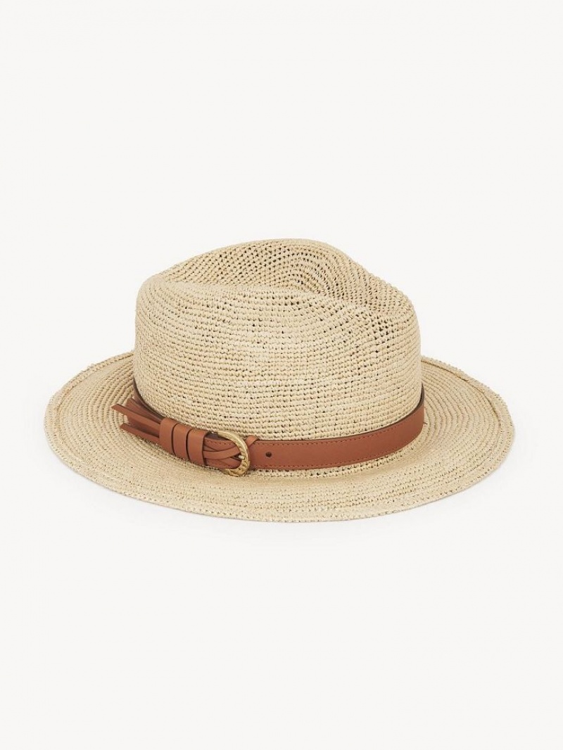 Chapeaux Chloe X Borsalino Straw Beige | CHE-SR14491