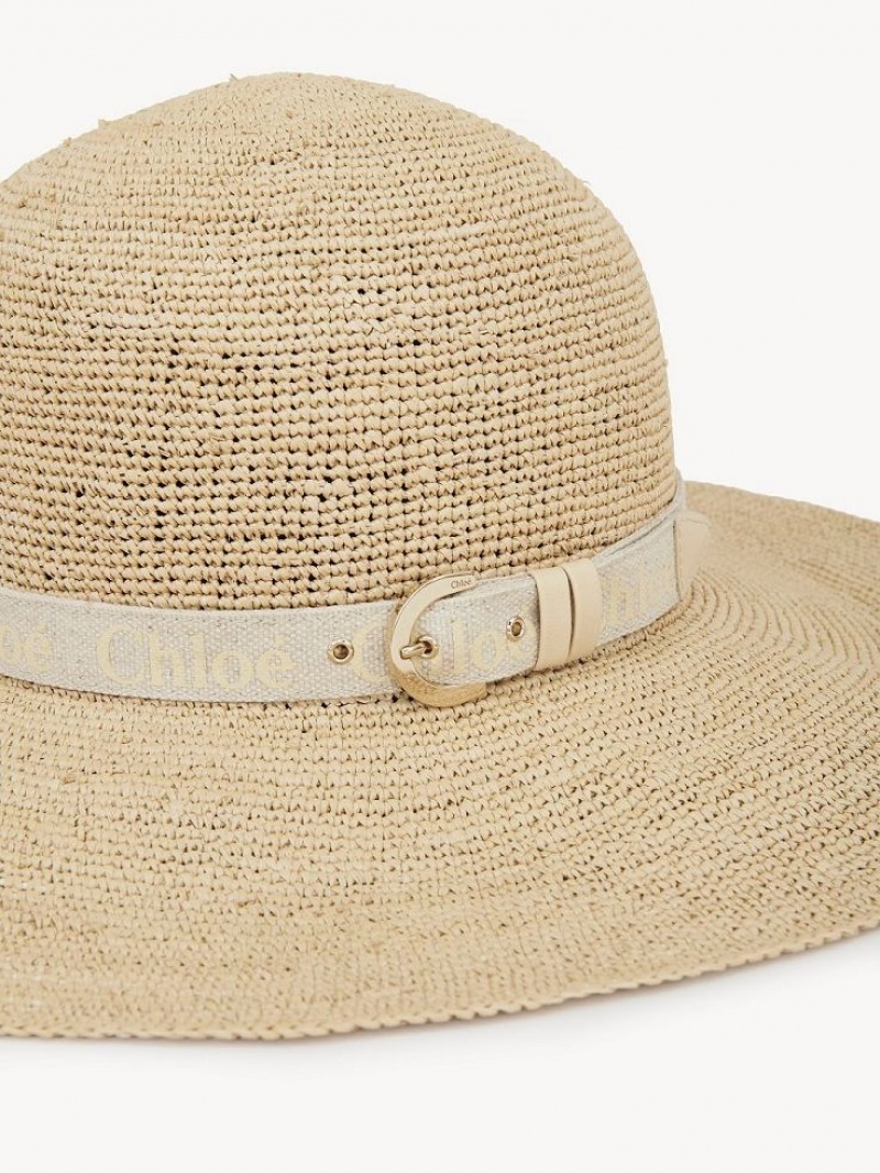 Chapeaux Chloe X Borsalino Woody Beige | CHE-SR14496