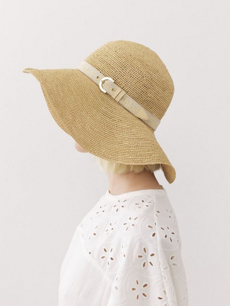 Chapeaux Chloe X Borsalino Woody Beige | CHE-SR14496