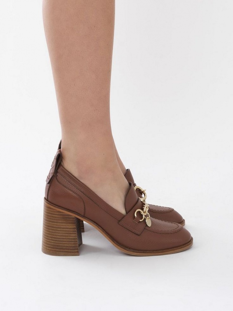 Chaussures Plates Chloe Aryel Penny Marron | CHE-SR14796