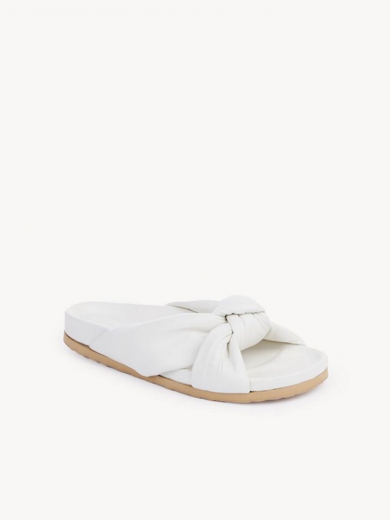 Chaussures Plates Chloe Spencer Claquette Blanche | CHE-SR14811