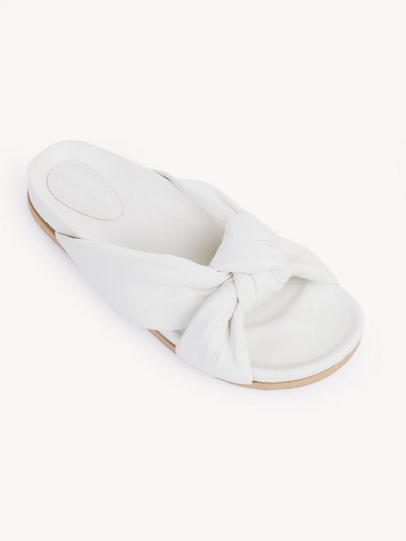 Chaussures Plates Chloe Spencer Claquette Blanche | CHE-SR14811