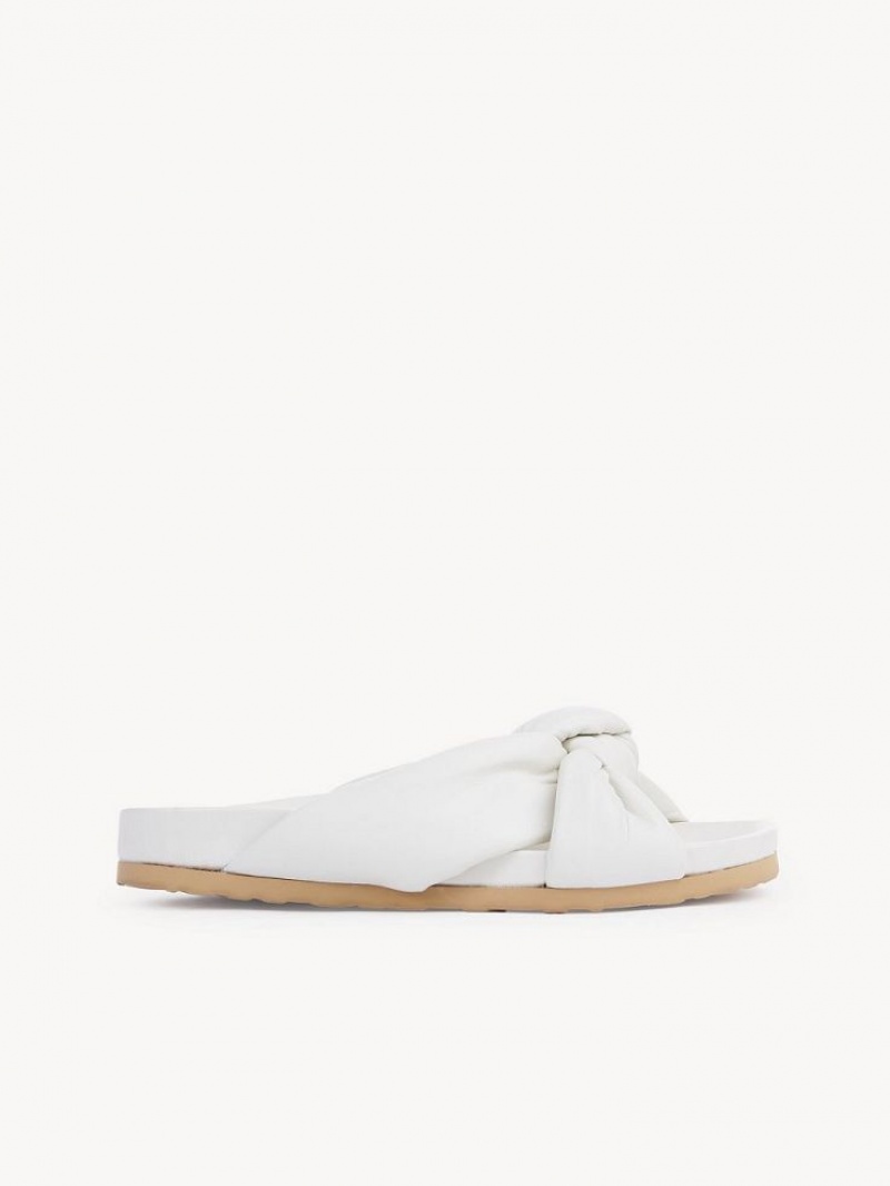 Chaussures Plates Chloe Spencer Claquette Blanche | CHE-SR14811