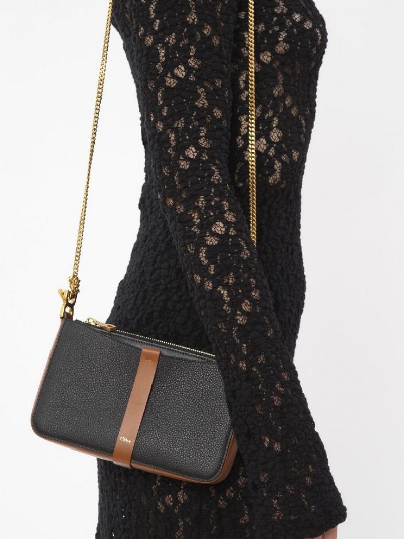 Clutch Chloe Marcie On Chain Noir | CHE-SR13742