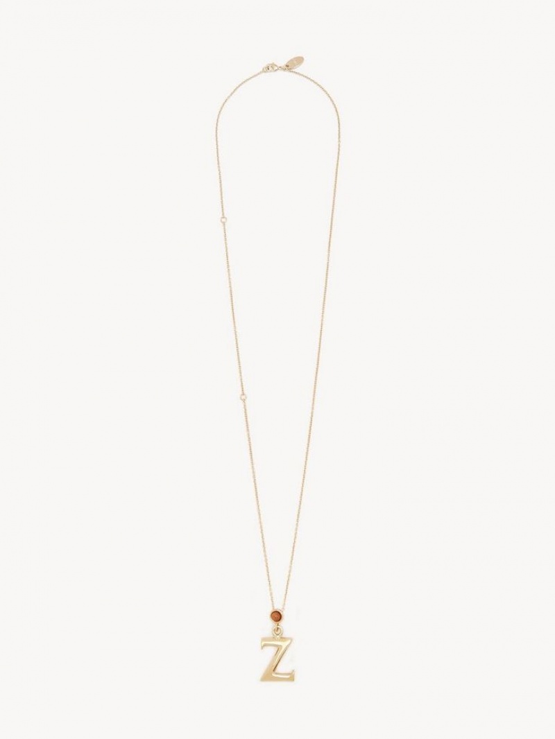 Colliers Chloe Alphabet With Pendant Doré | CHE-SR14330