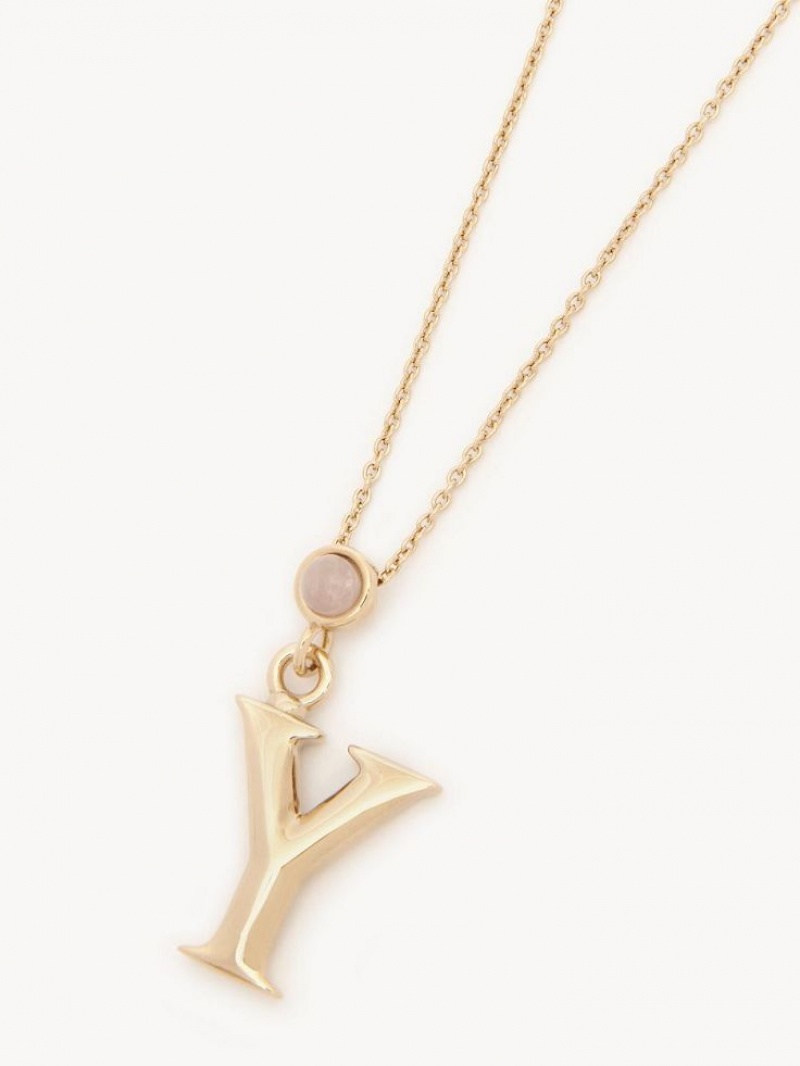 Colliers Chloe Alphabet With Pendant Doré | CHE-SR14331