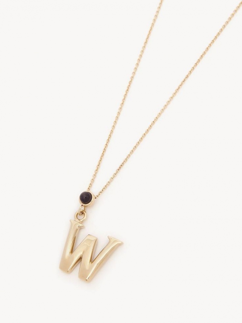 Colliers Chloe Alphabet With Pendant Doré | CHE-SR14333