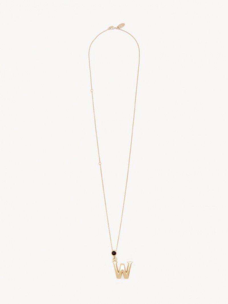 Colliers Chloe Alphabet With Pendant Doré | CHE-SR14333