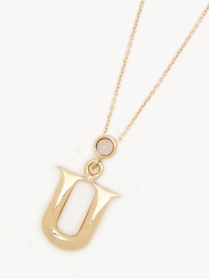 Colliers Chloe Alphabet With Pendant Doré | CHE-SR14335