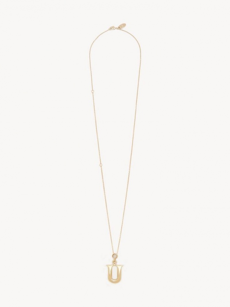 Colliers Chloe Alphabet With Pendant Doré | CHE-SR14335