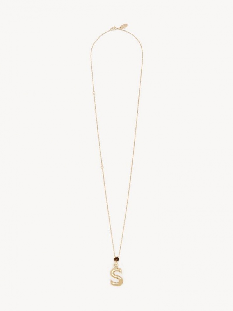 Colliers Chloe Alphabet With Pendant Doré | CHE-SR14337