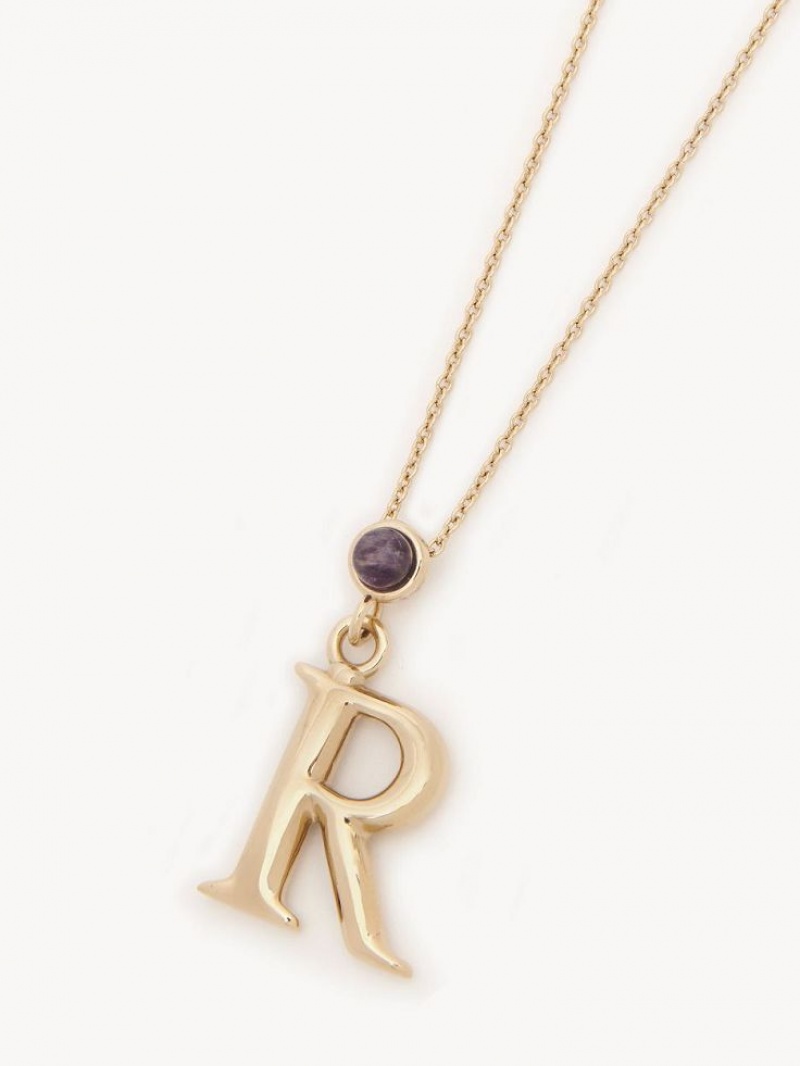 Colliers Chloe Alphabet With Pendant Doré | CHE-SR14338